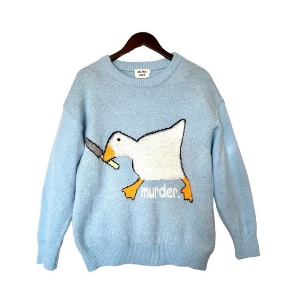 Aelfric Eden Light Blue Goose Sweater